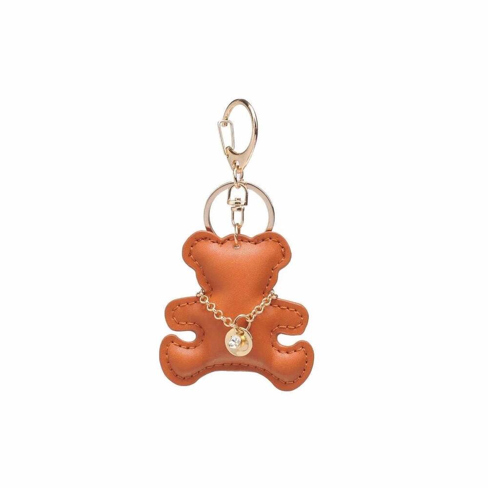 NEW URBAN EXPRESSIONS bear keychain bag charm in tan
